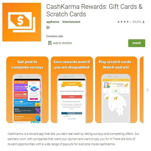 CashKarma Rewards Gift Cards & Scratch Cards