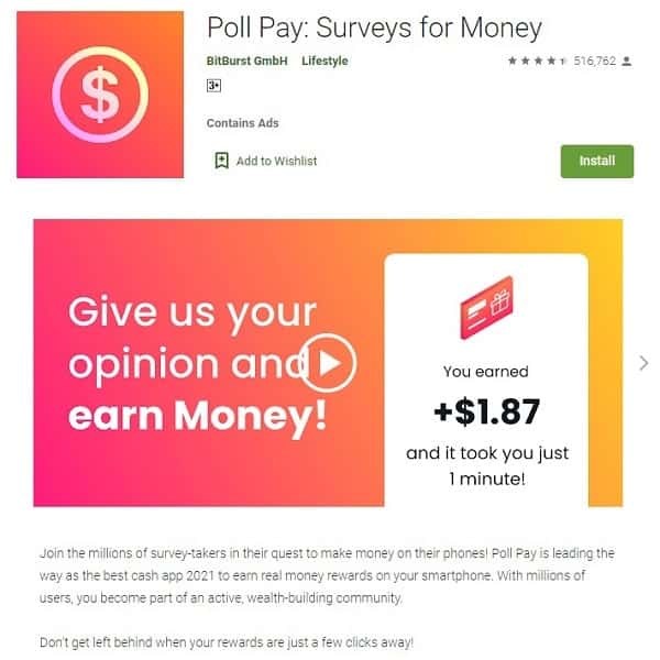 Poll Pay Surveys for Money