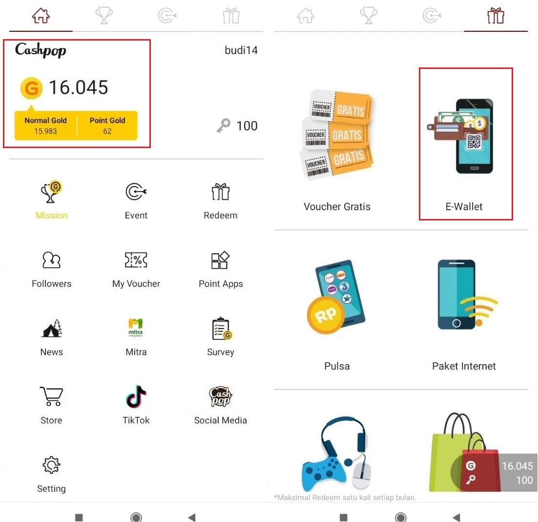 Cara Mendapatkan Shopeepay Gratis lewat aplikasi Cashpop