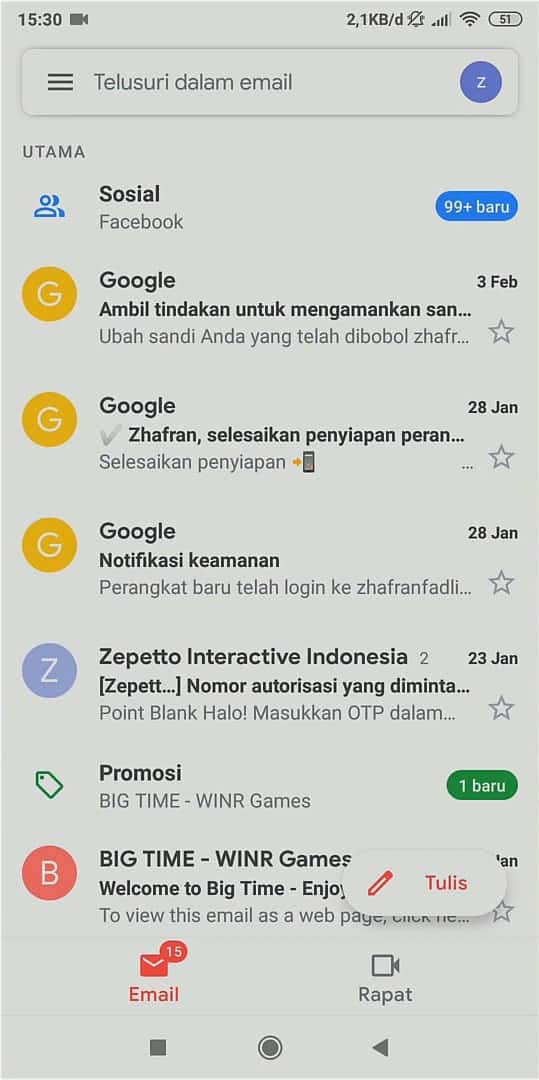 Cara log out Gmail di HP (2)